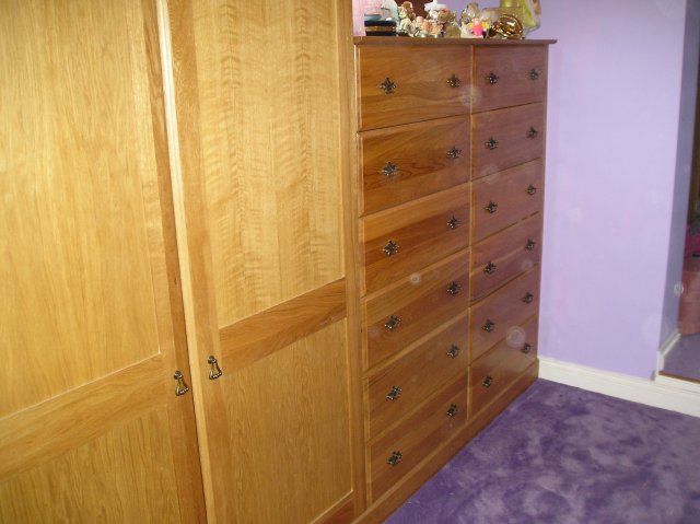 Oak Cupboard & Drawers